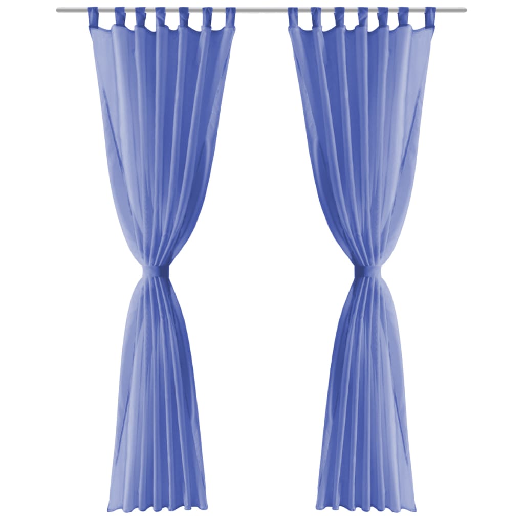 Gordijnen Voile 140X225 Cm Koningsblauw 2 St