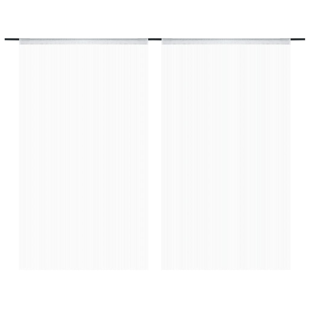Draadgordijnen 2 St 100X250 Cm Wit