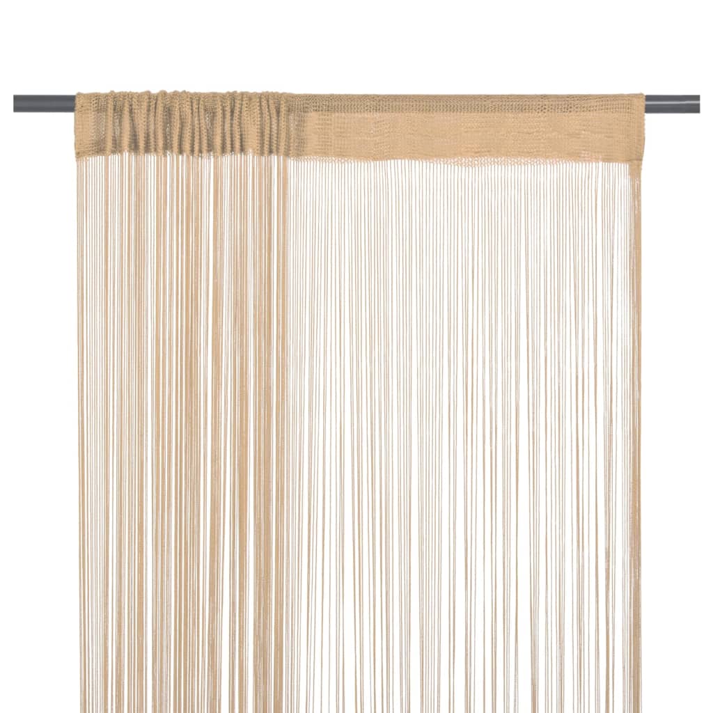 Draadgordijnen 100X250 Cm Beige 2 St