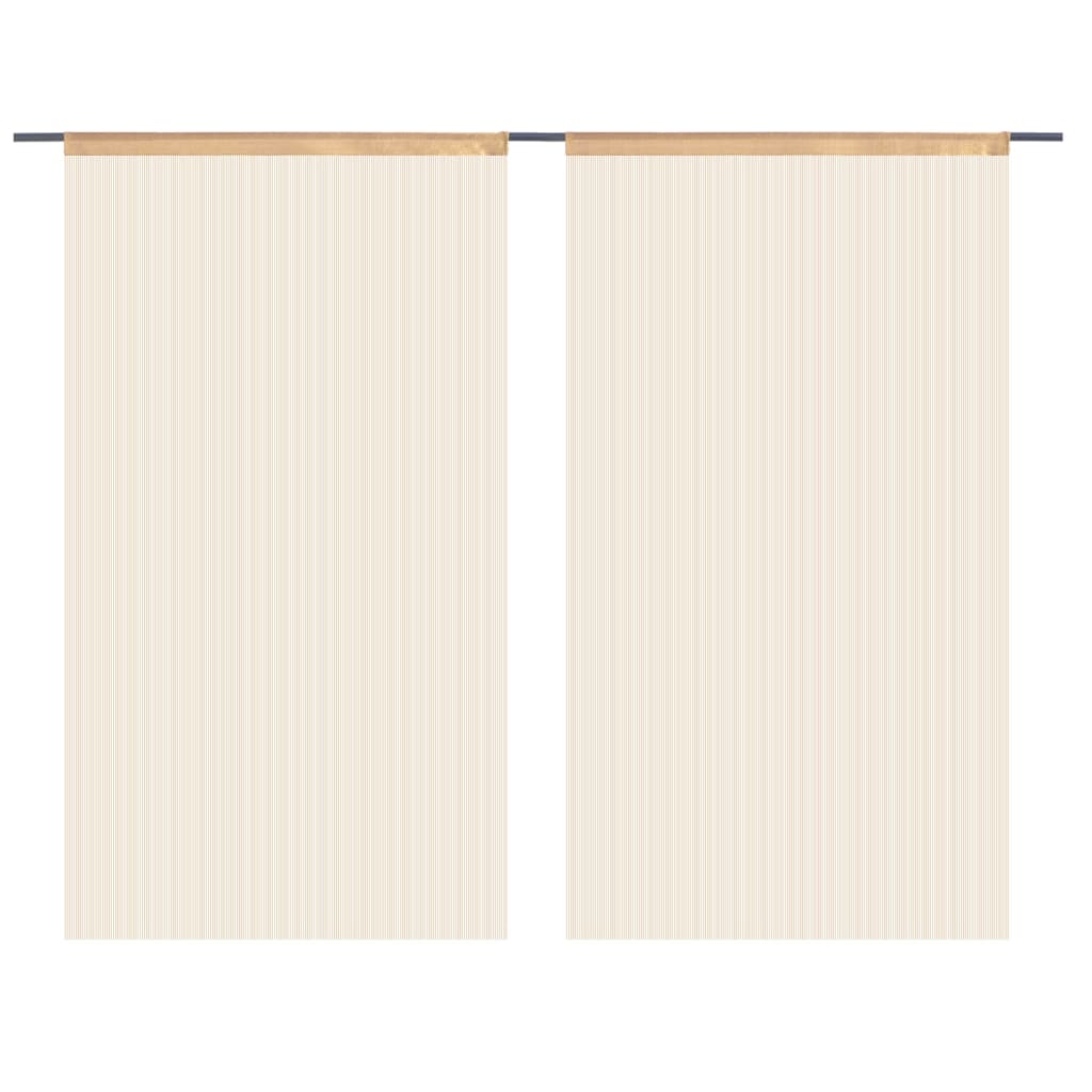 Draadgordijnen 140X250 Cm Beige 2 St
