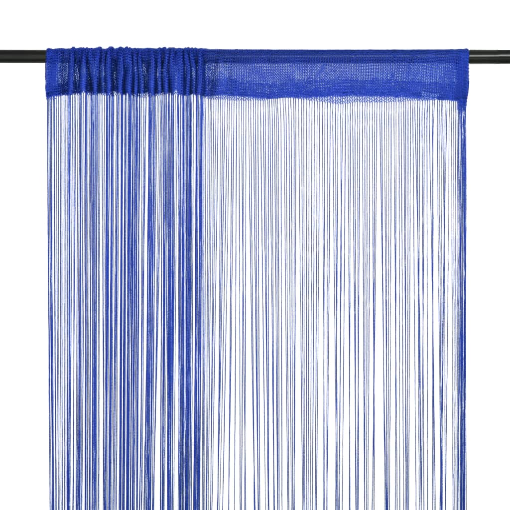 Draadgordijnen 100X250 Cm Blauw 2 St