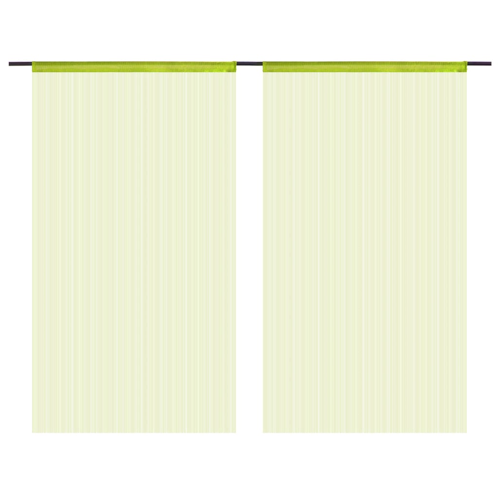 Draadgordijnen 100X250 Cm Groen 2 St