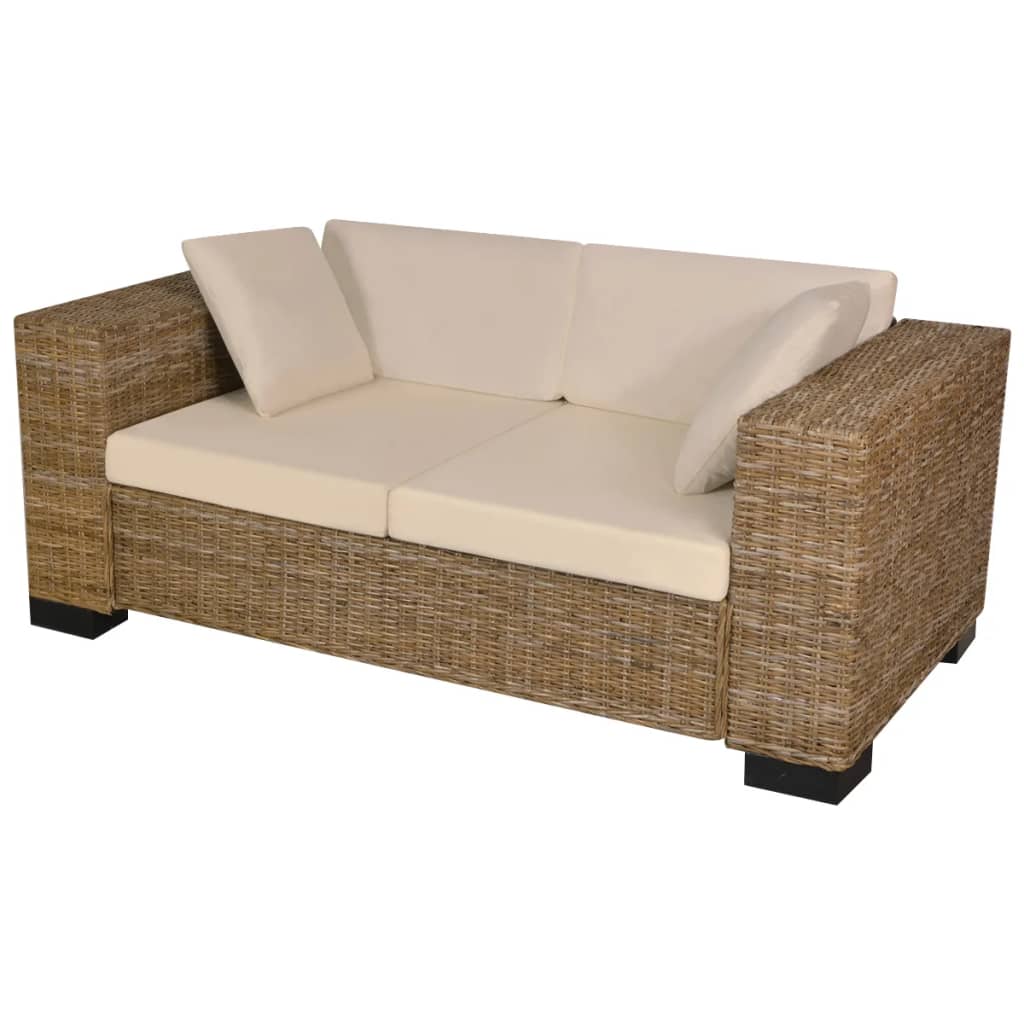 2-Sitzer-Sofa Rattan 7-teilig