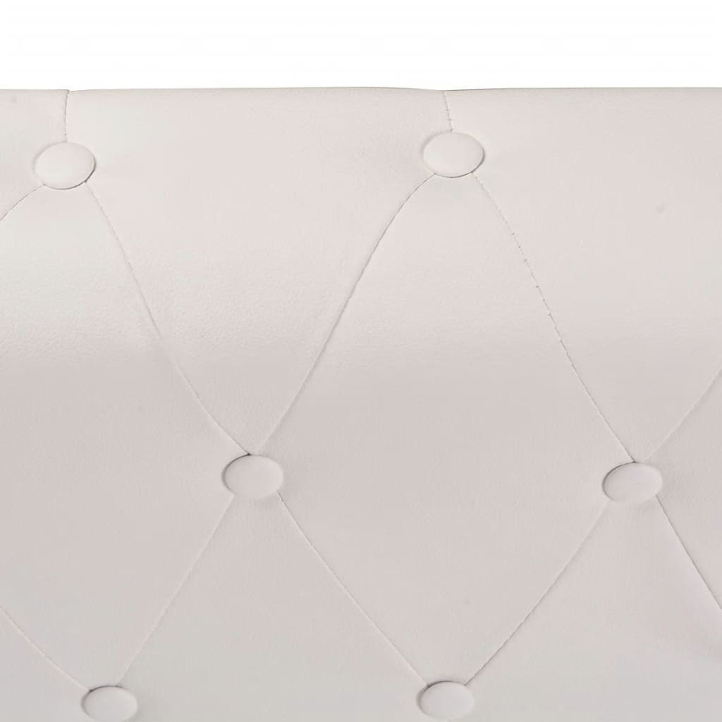 Hoekbank 5-Zits Chesterfield-Stijl Kunstleer Wit