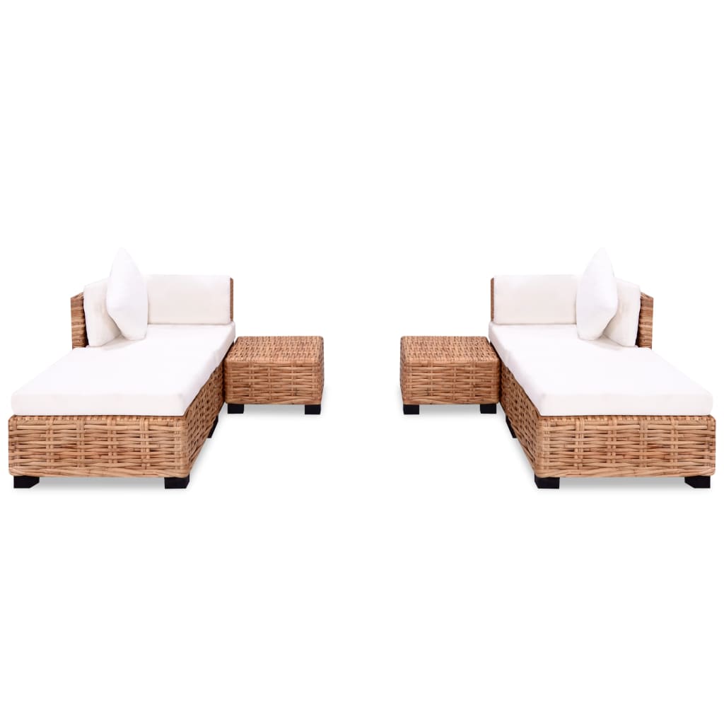 Loungeset Natuurlijk Rattan 16-Delig