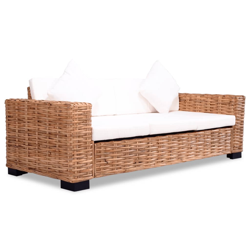 3-Sitzer-Sofa aus natürlichem Rattan