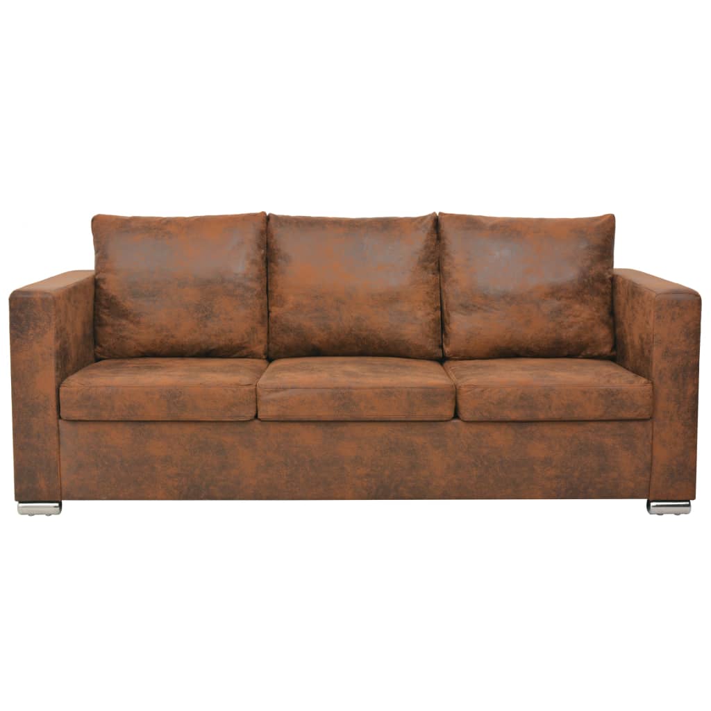 3-Sitzer-Sofa 191 x 73 x 82 cm, künstliches Wildleder