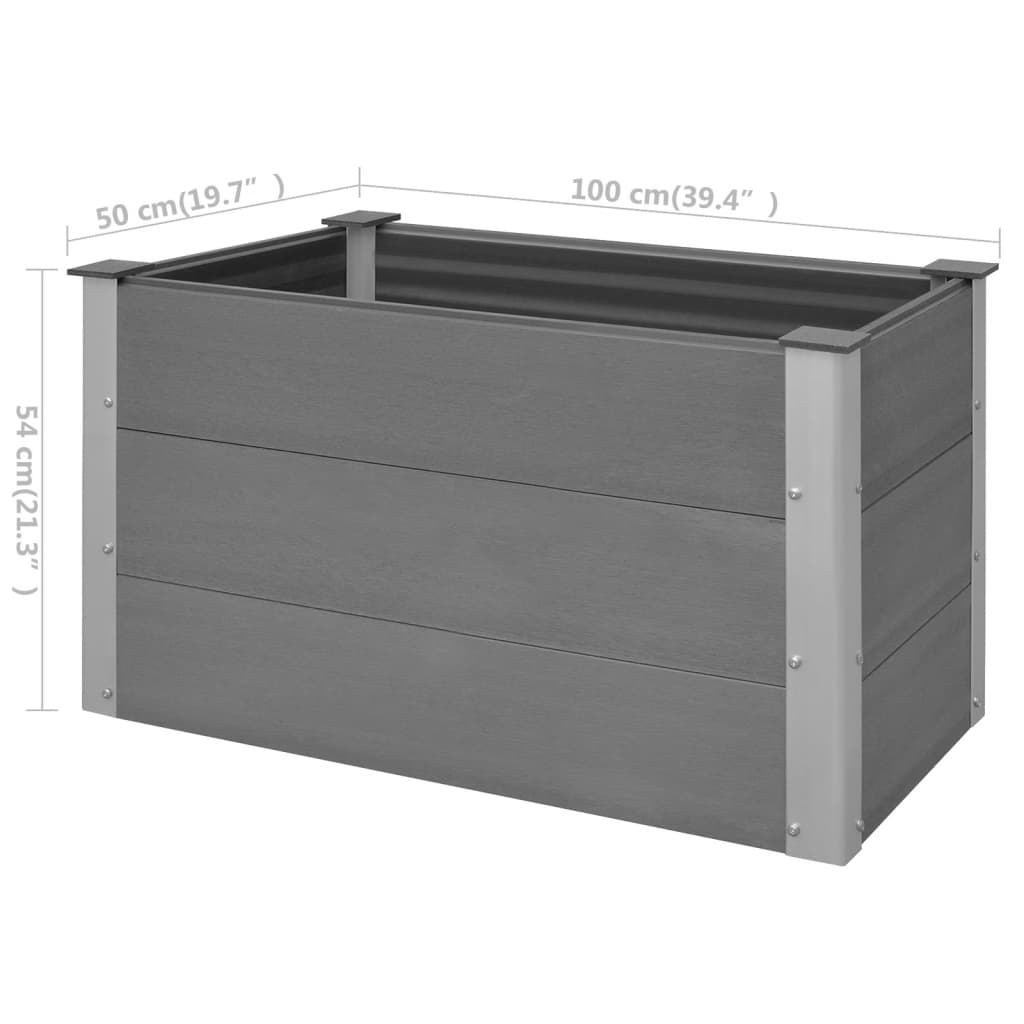 Plantenbak Verhoogd 100X50X54 Cm Hkc Grijs