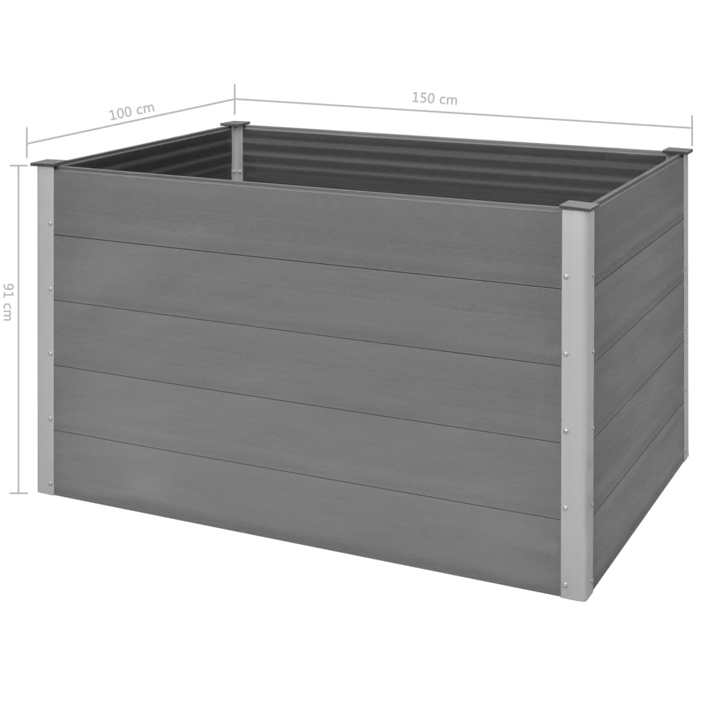 Plantenbak Verhoogd 150X100X91 Cm Hkc Grijs