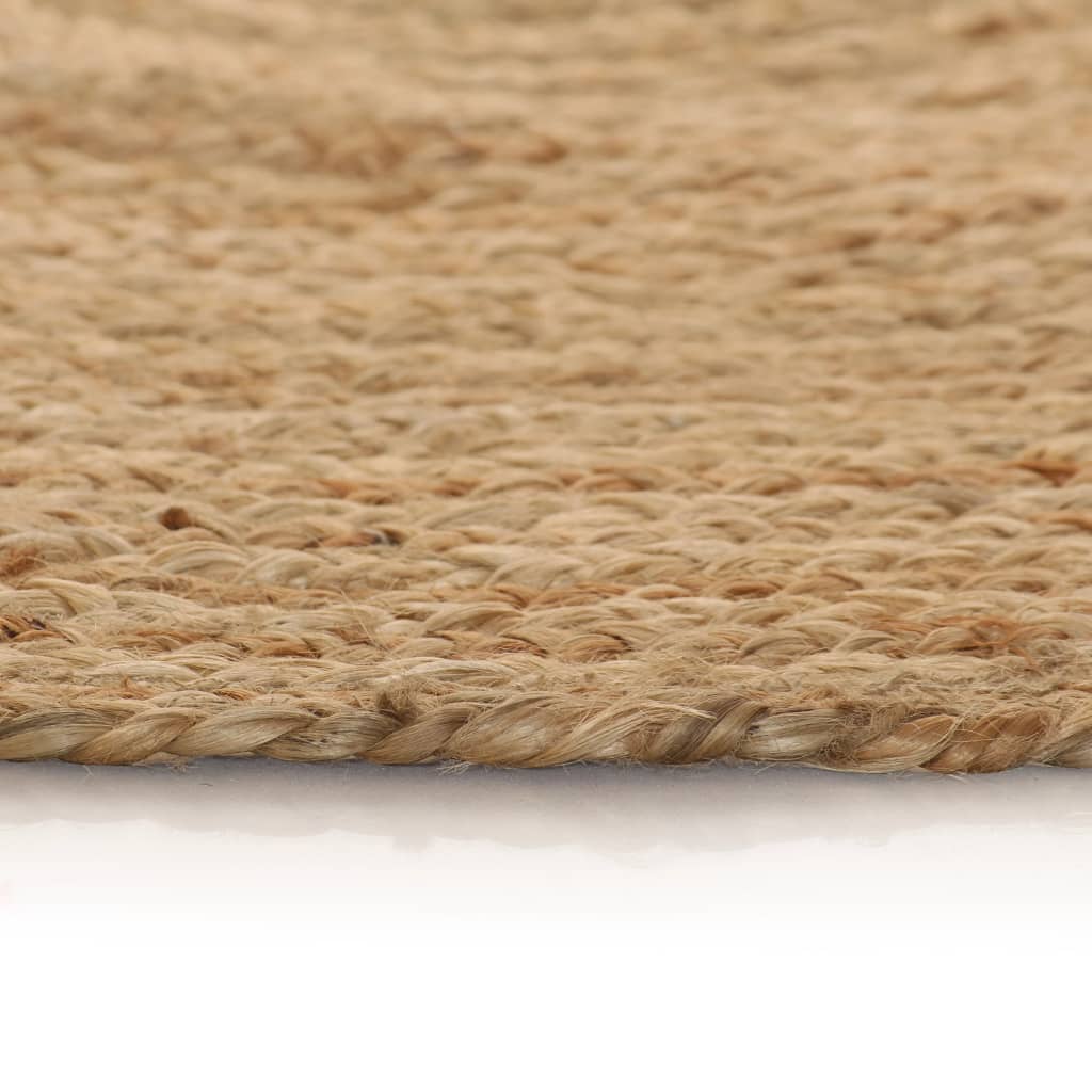 Teppich ca. 90 cm aus geflochtener Jute