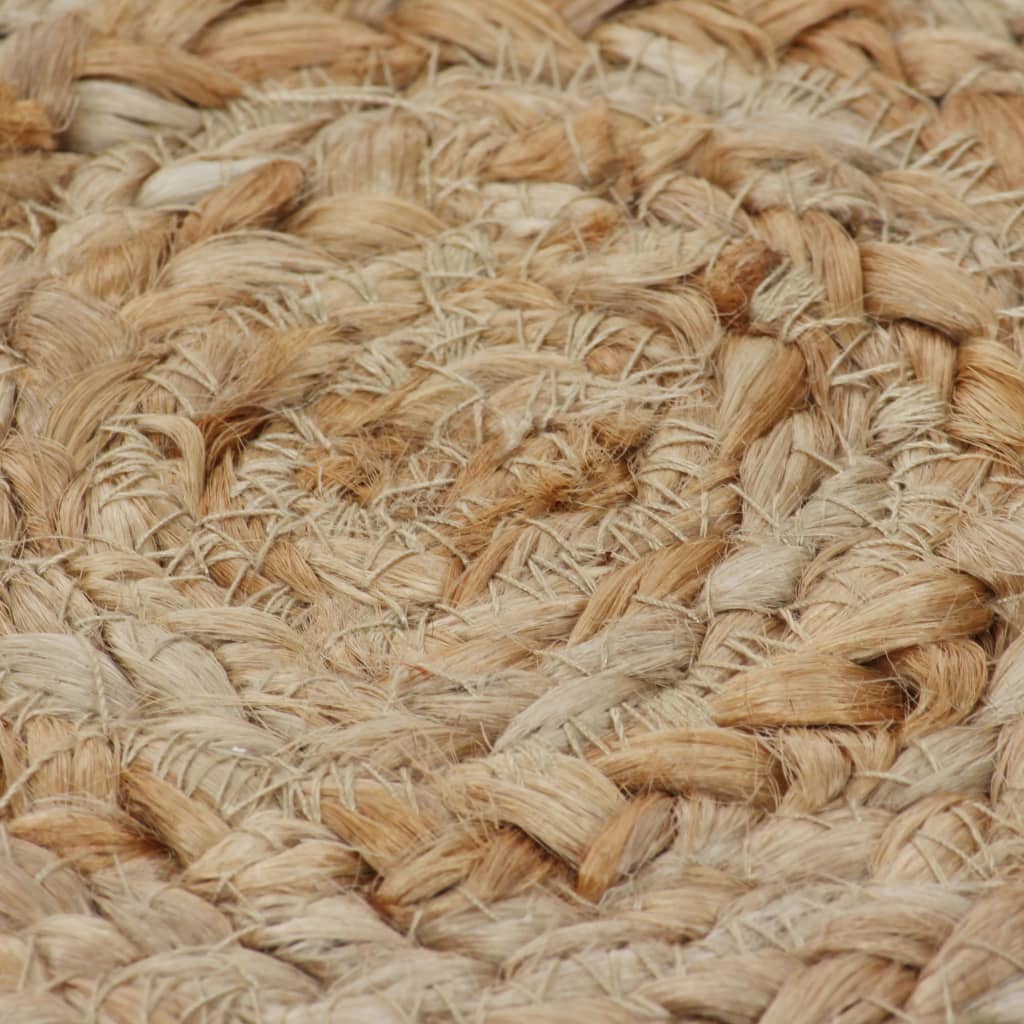 Tapijt Met Ontwerp Rond 120 Cm Gevlochten Jute