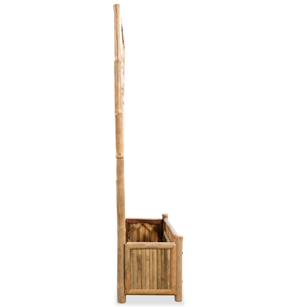 Pflanzgefäß erhöht mit Gestell 70 cm Bambus