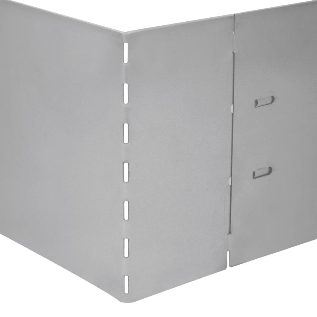 Grasboorden 10 St 100X20 Cm Gegalvaniseerd Staal