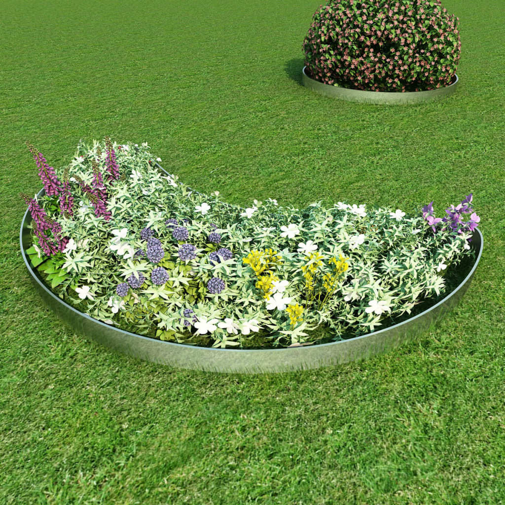 Grasboorden 10 St 100X20 Cm Gegalvaniseerd Staal