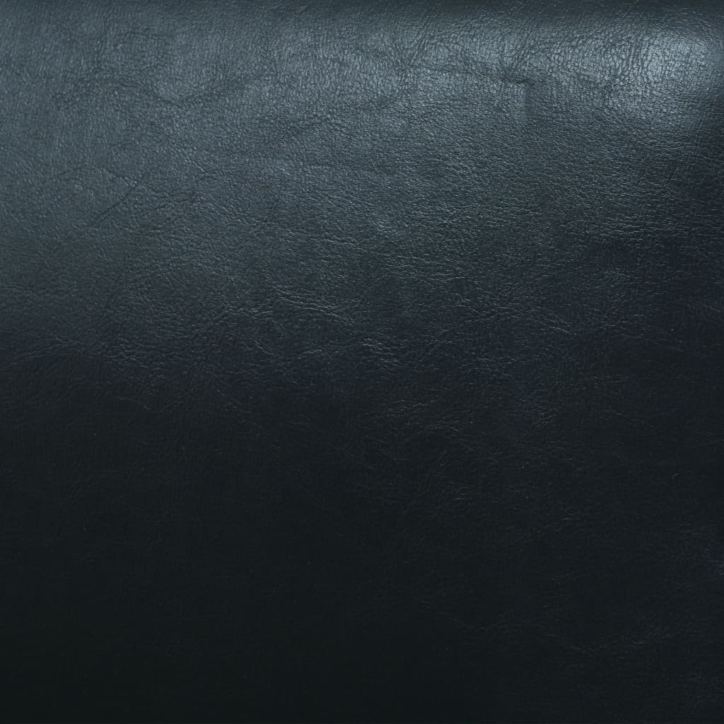 Driezitsbank Kunstleer Zwart