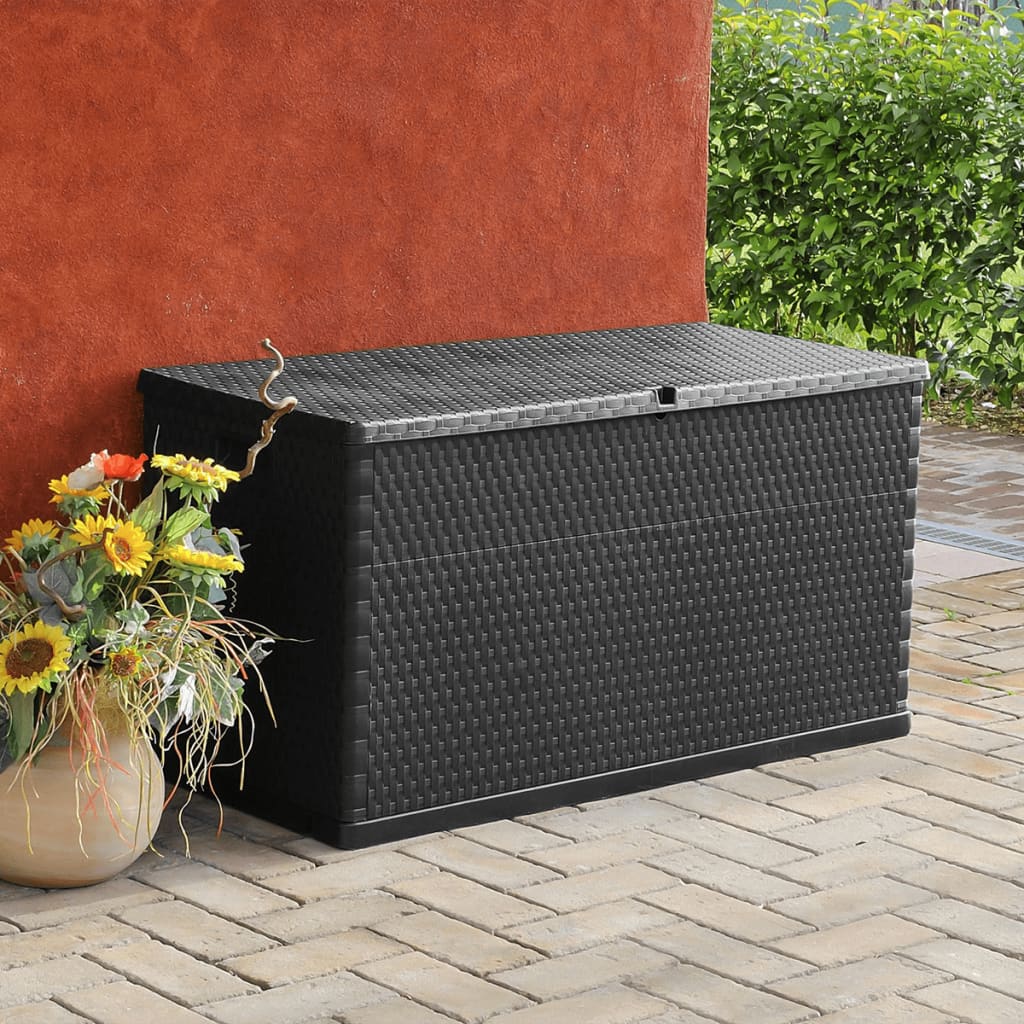 Tuinbox 120X56X63 Cm Polypropeen Rattan Antracietkleurig