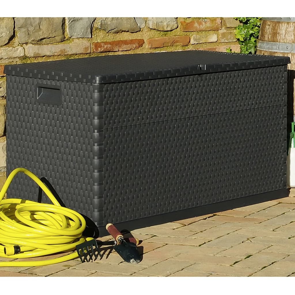 Tuinbox 120X56X63 Cm Polypropeen Rattan Antracietkleurig