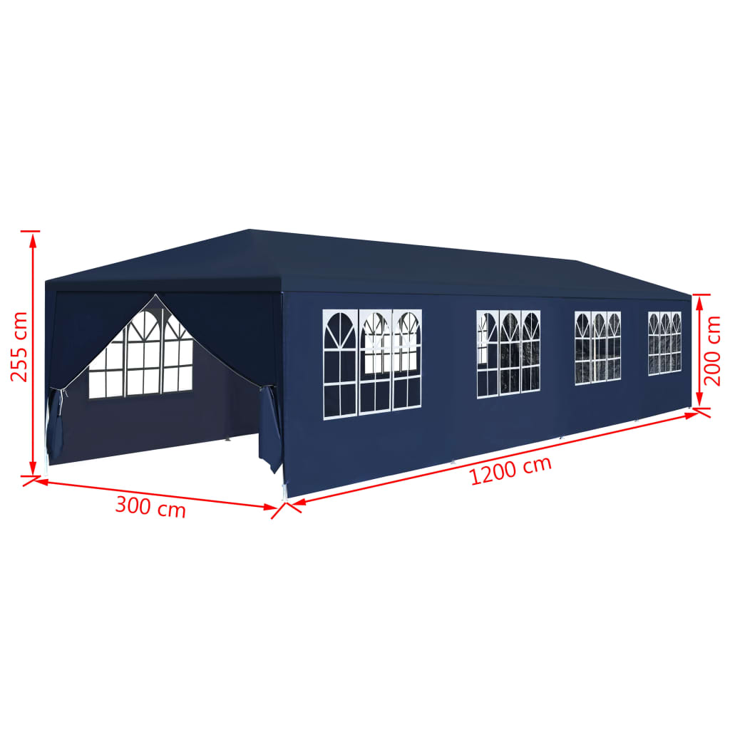 Partyzelt 3X12 M Blau
