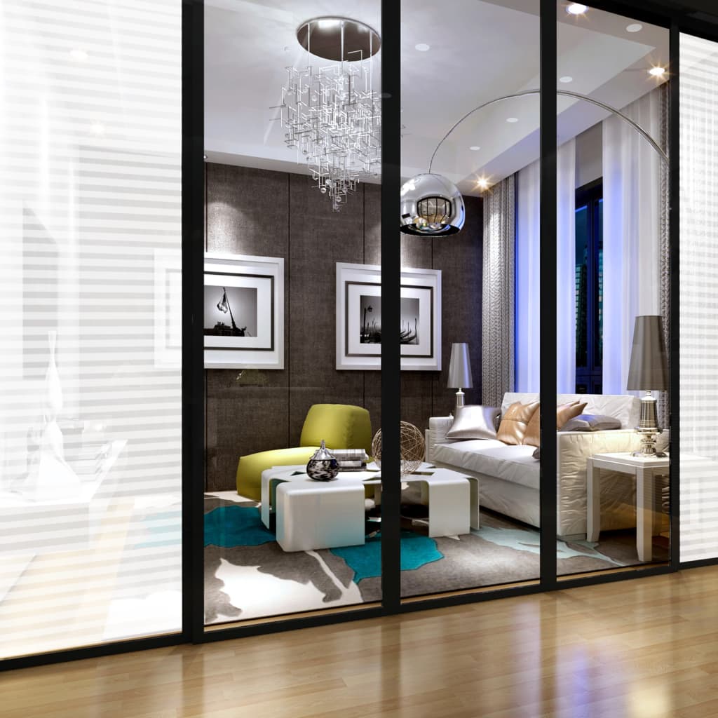 Privacyfolie Matte Strepen Zelfklevend 0,9X10 M