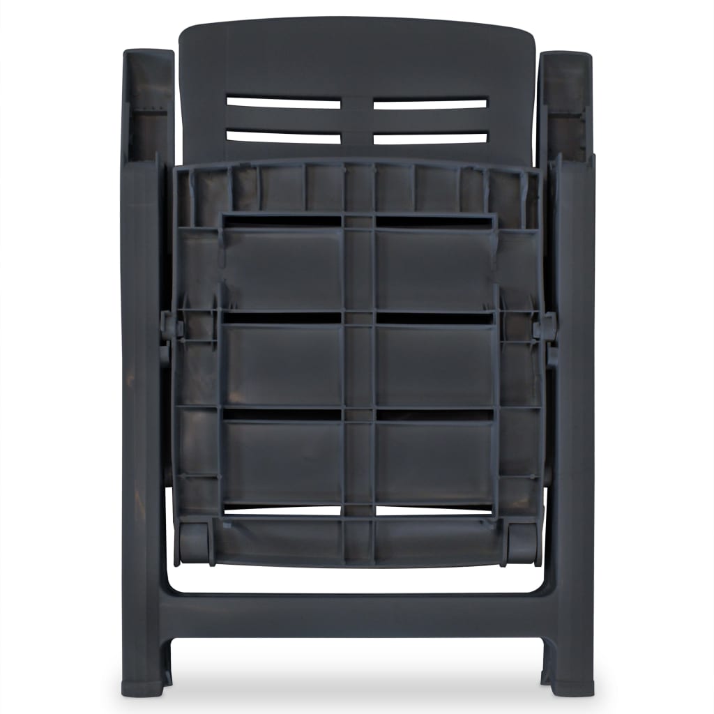 3-teiliges Bistroset Kunststoff Anthrazit