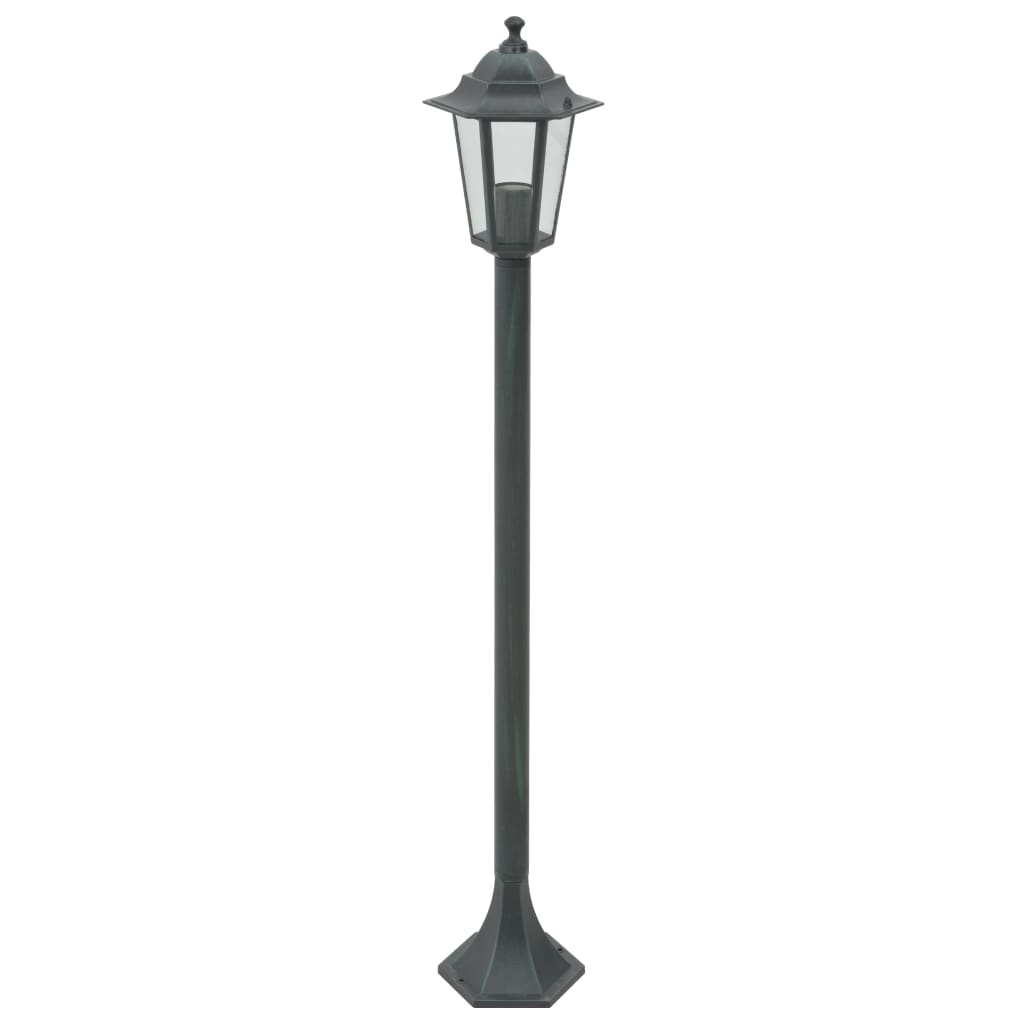 Paalverlichting Voor Tuin E27 110 Cm Aluminium Donkergroen 6 St