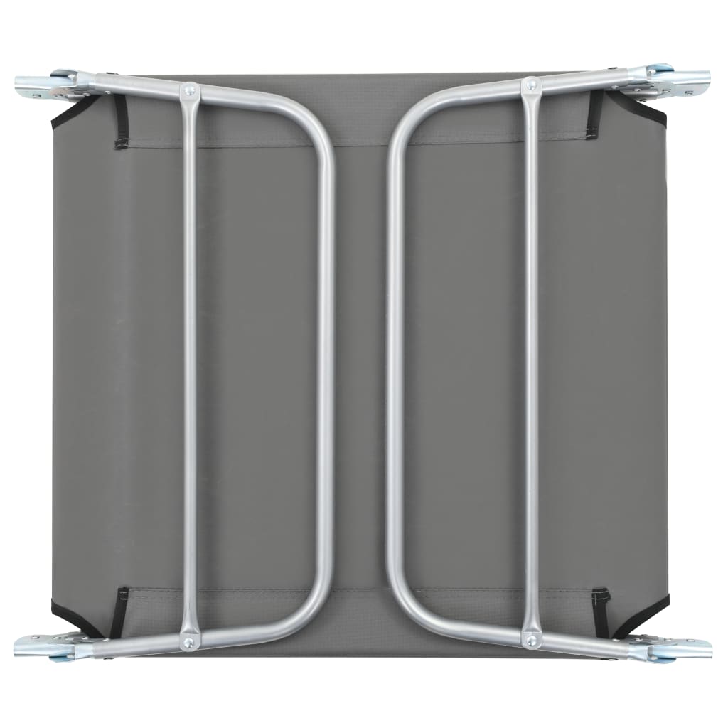 Ligbedden Inklapbaar 2 St Staal En Stof Grijs