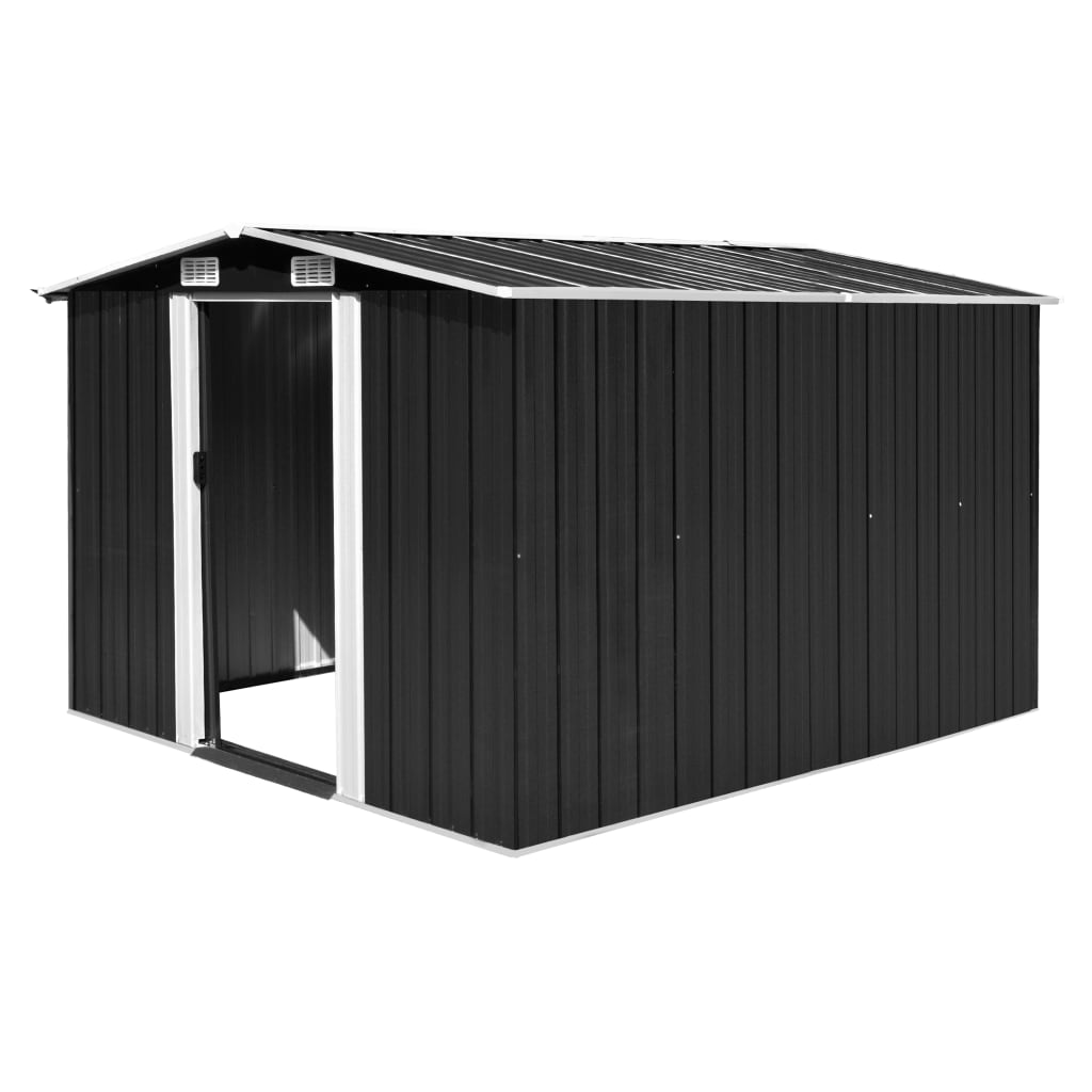 Tuinschuur 257X298X178 Cm Metaal Antracietkleurig