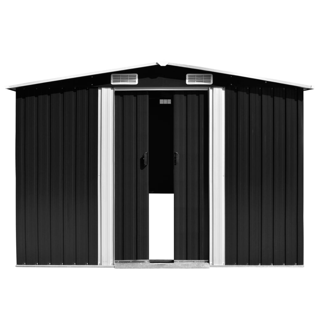 Tuinschuur 257X298X178 Cm Metaal Antracietkleurig