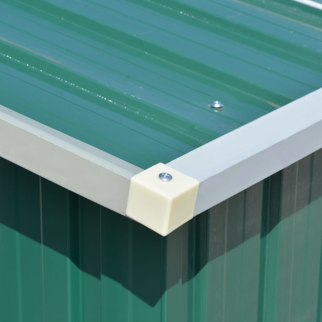 Tuinschuur 257X392X181 Cm Metaal Groen