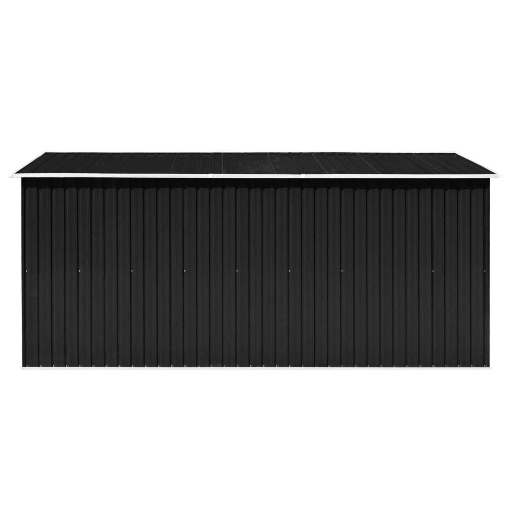 Tuinschuur 257X392X181 Cm Metaal Antracietkleurig