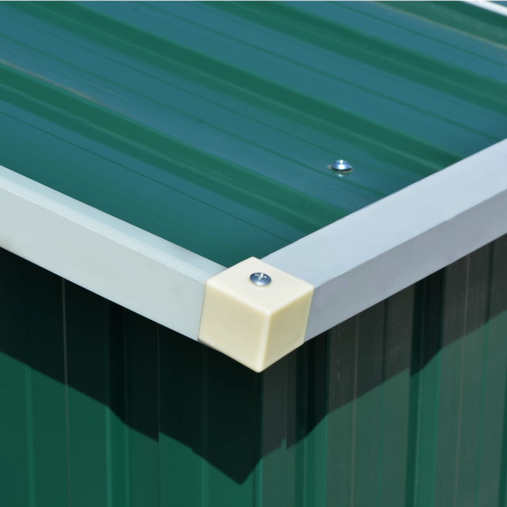 Tuinschuur 257X489X181 Cm Metaal Groen