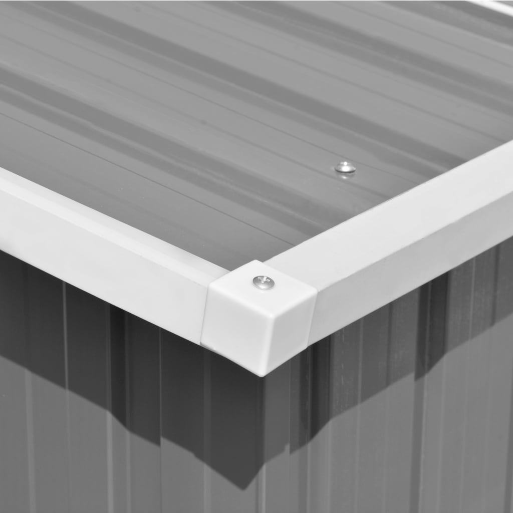 Tuinschuur 257X489X181 Cm Metaal Grijs