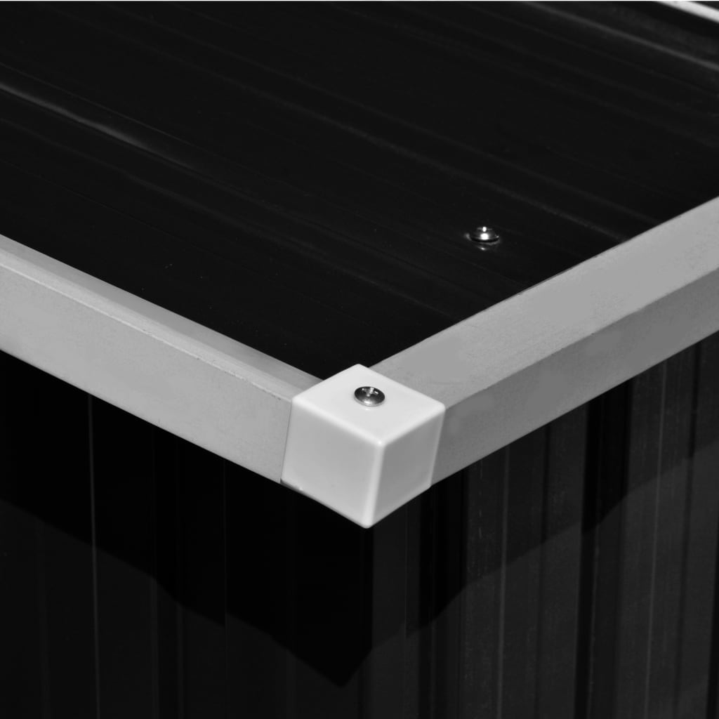 Tuinschuur 257X489X181 Cm Metaal Antracietkleurig