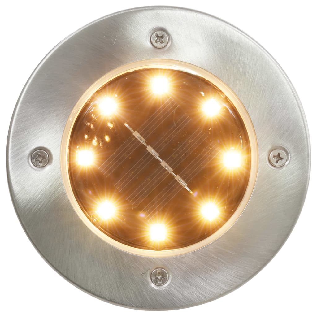 Solargrondlampen 8 St Led-Lichten Warm Wit