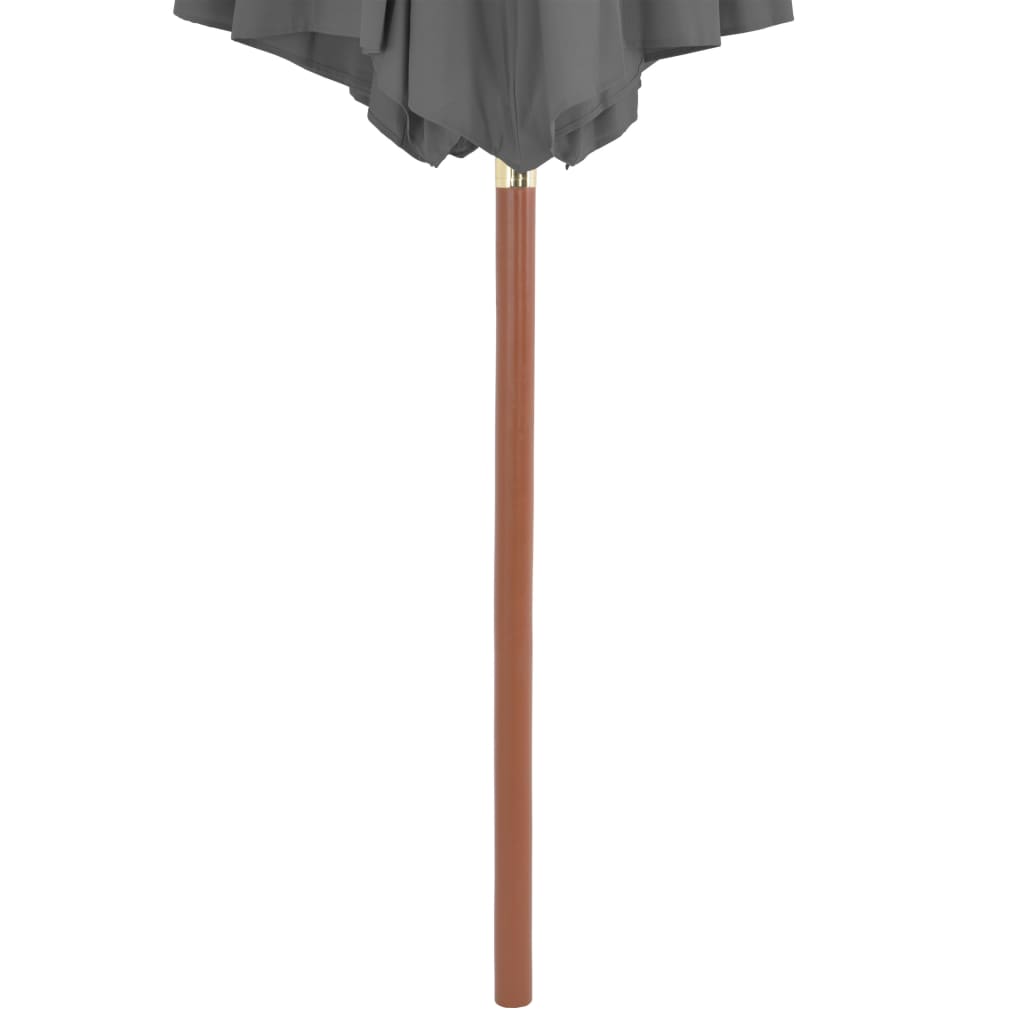 Parasol Met Houten Paal 300 Cm Antraciet