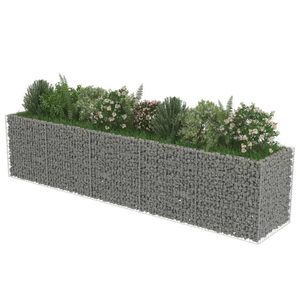 Gabion Plantenbak Verhoogd 450X90X100 Cm Gegalvaniseerd Staal