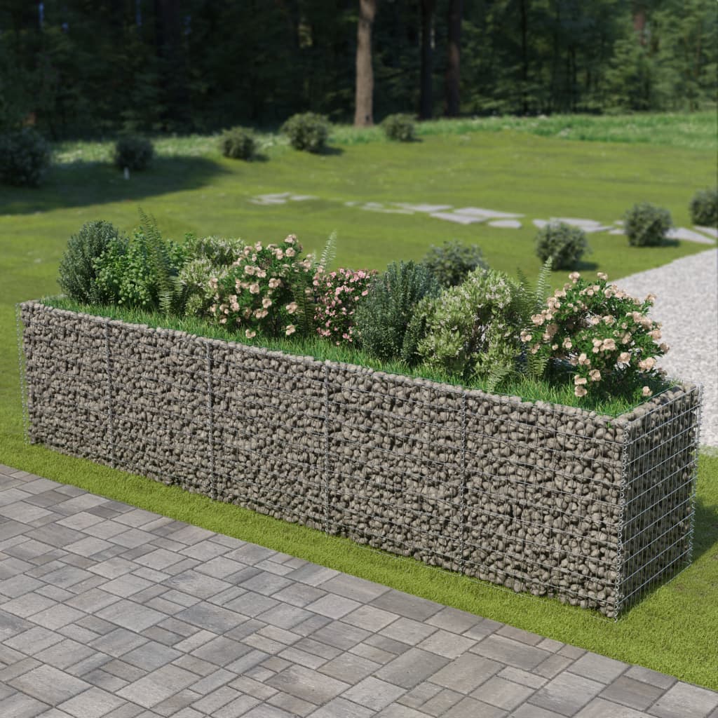 Gabion Plantenbak Verhoogd 450X90X100 Cm Gegalvaniseerd Staal