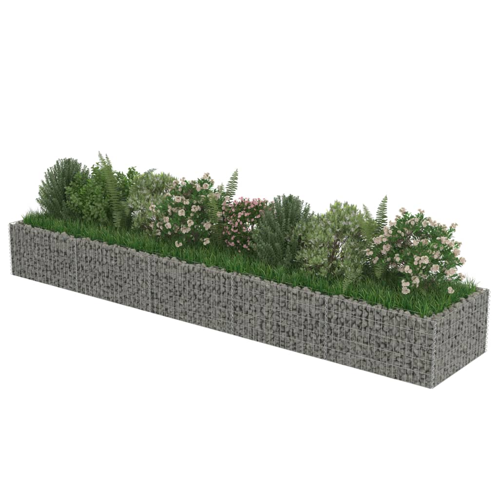 Gabion Plantenbak Verhoogd 450X90X50 Cm Gegalvaniseerd Staal