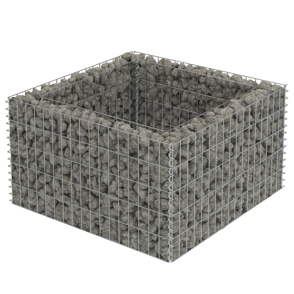 Gabion Plantenbak Verhoogd 90X90X50 Cm Gegalvaniseerd Staal