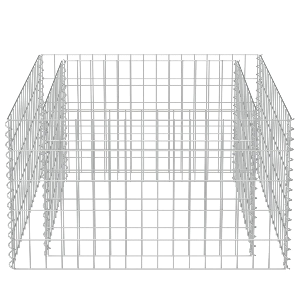 Gabion Plantenbak Verhoogd 90X90X50 Cm Gegalvaniseerd Staal