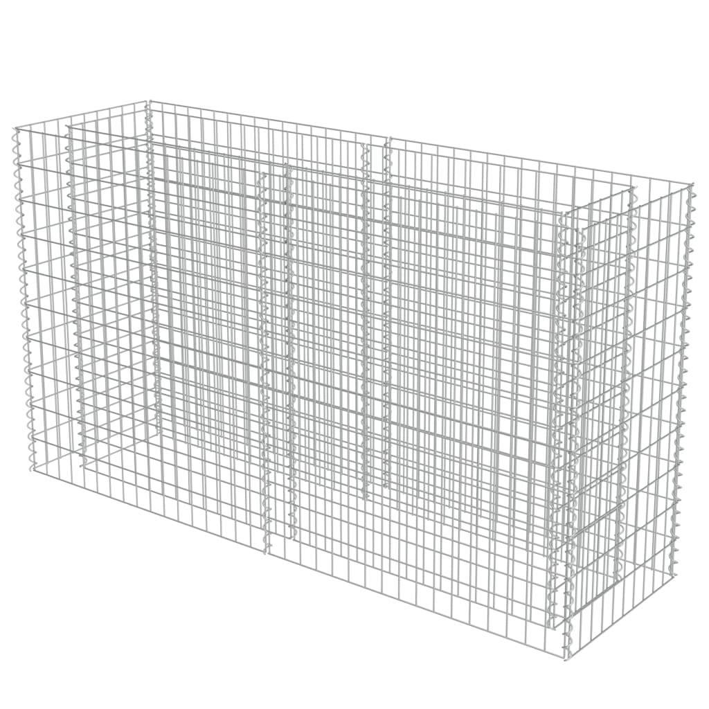 Gabion Plantenbak Verhoogd 180X50X100 Cm Gegalvaniseerd Staal
