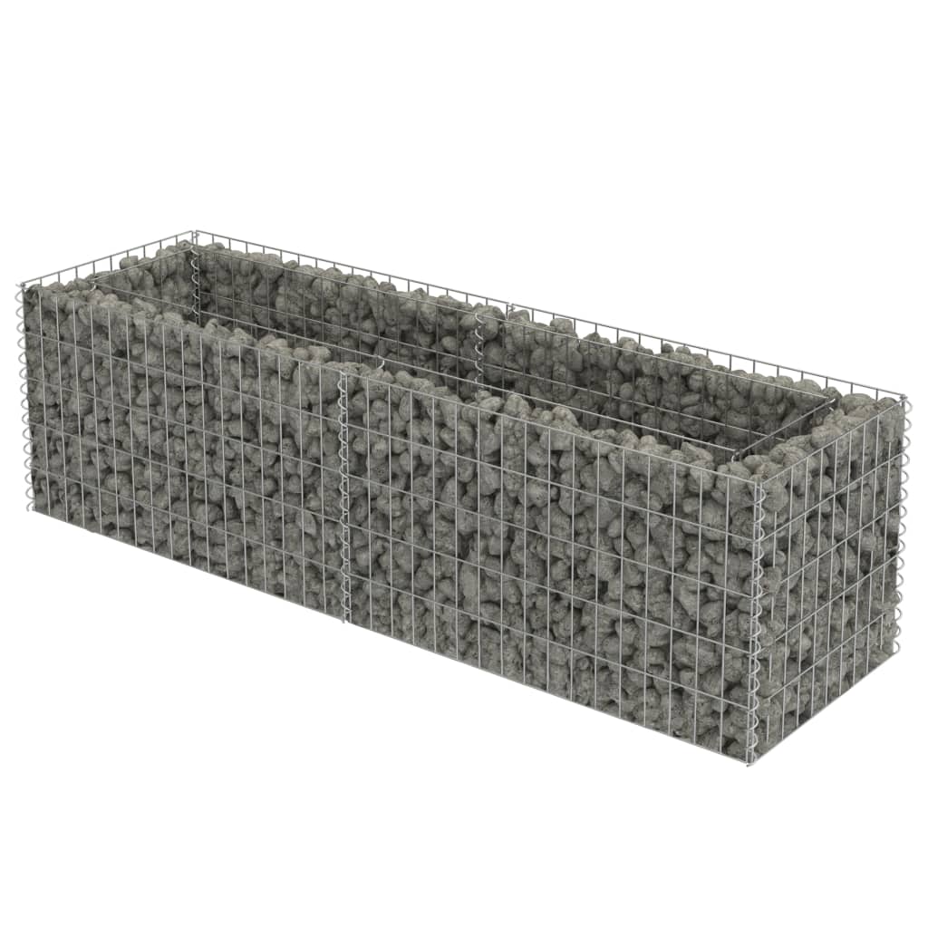 Gabion Plantenbak Verhoogd 180X50X50 Cm Gegalvaniseerd Staal