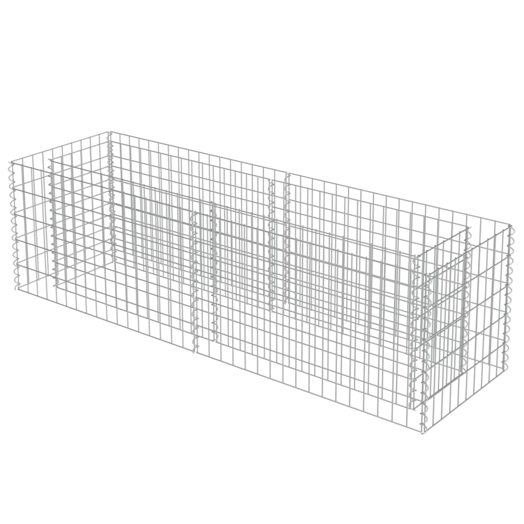 Gabion Plantenbak Verhoogd 180X50X50 Cm Gegalvaniseerd Staal