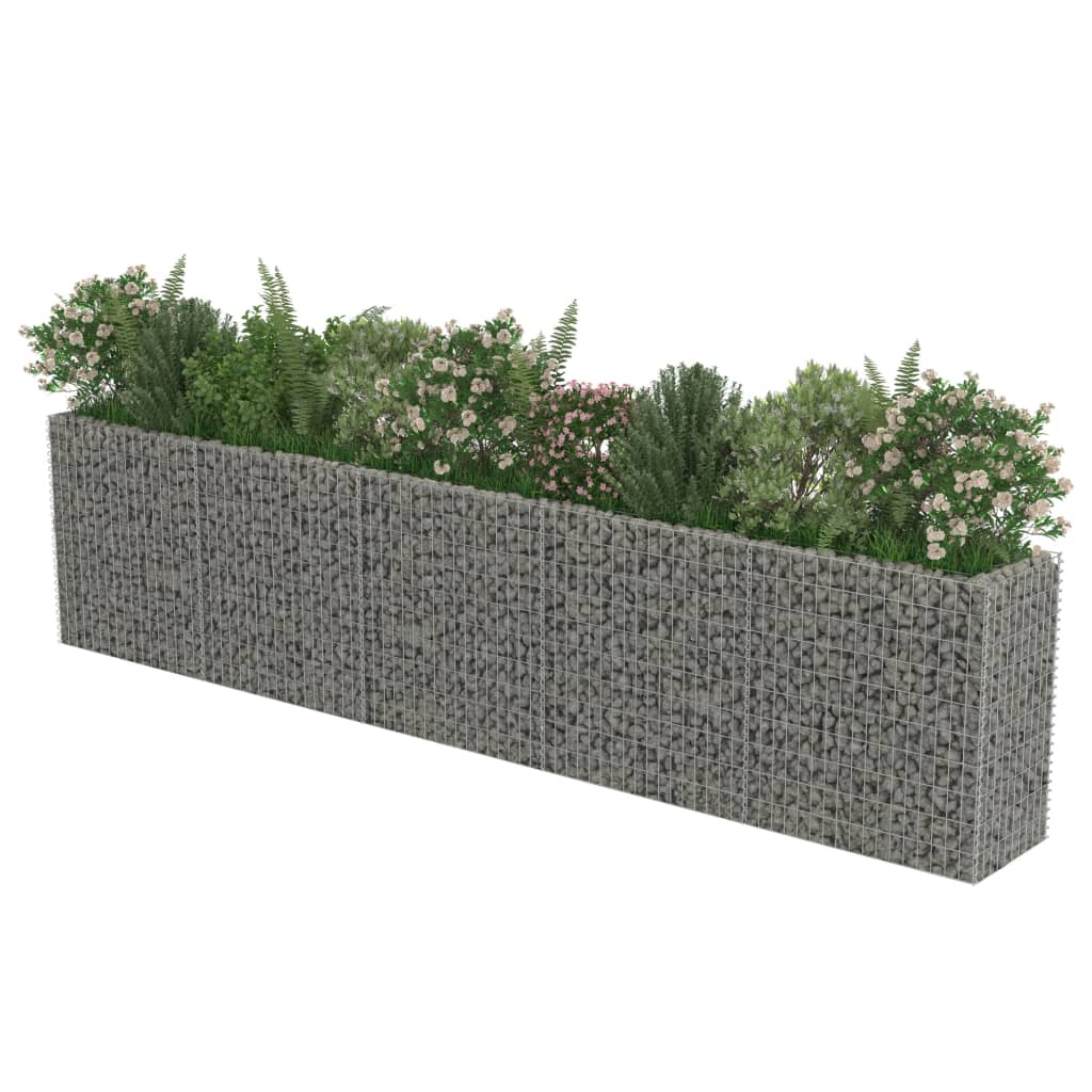 Gabion Plantenbak Verhoogd 450X50X100 Cm Gegalvaniseerd Staal