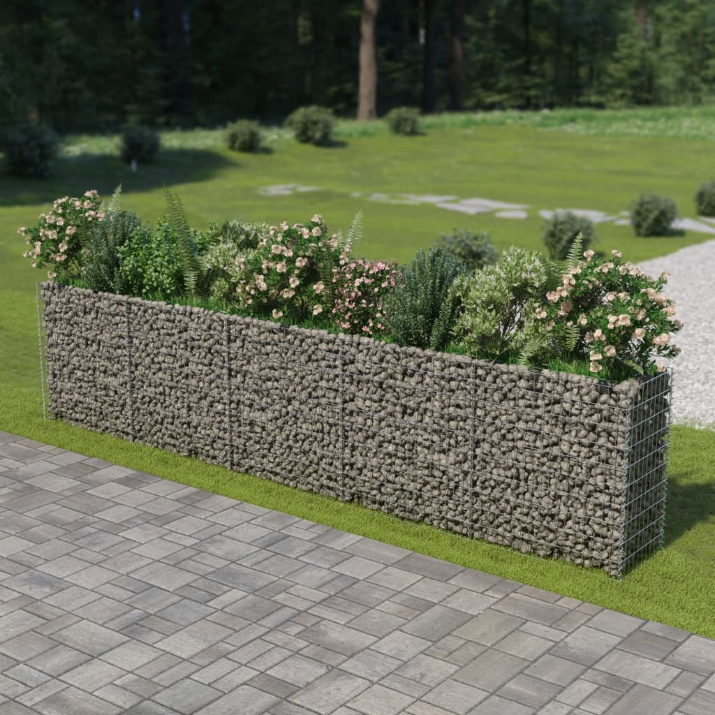 Gabion Plantenbak Verhoogd 450X50X100 Cm Gegalvaniseerd Staal