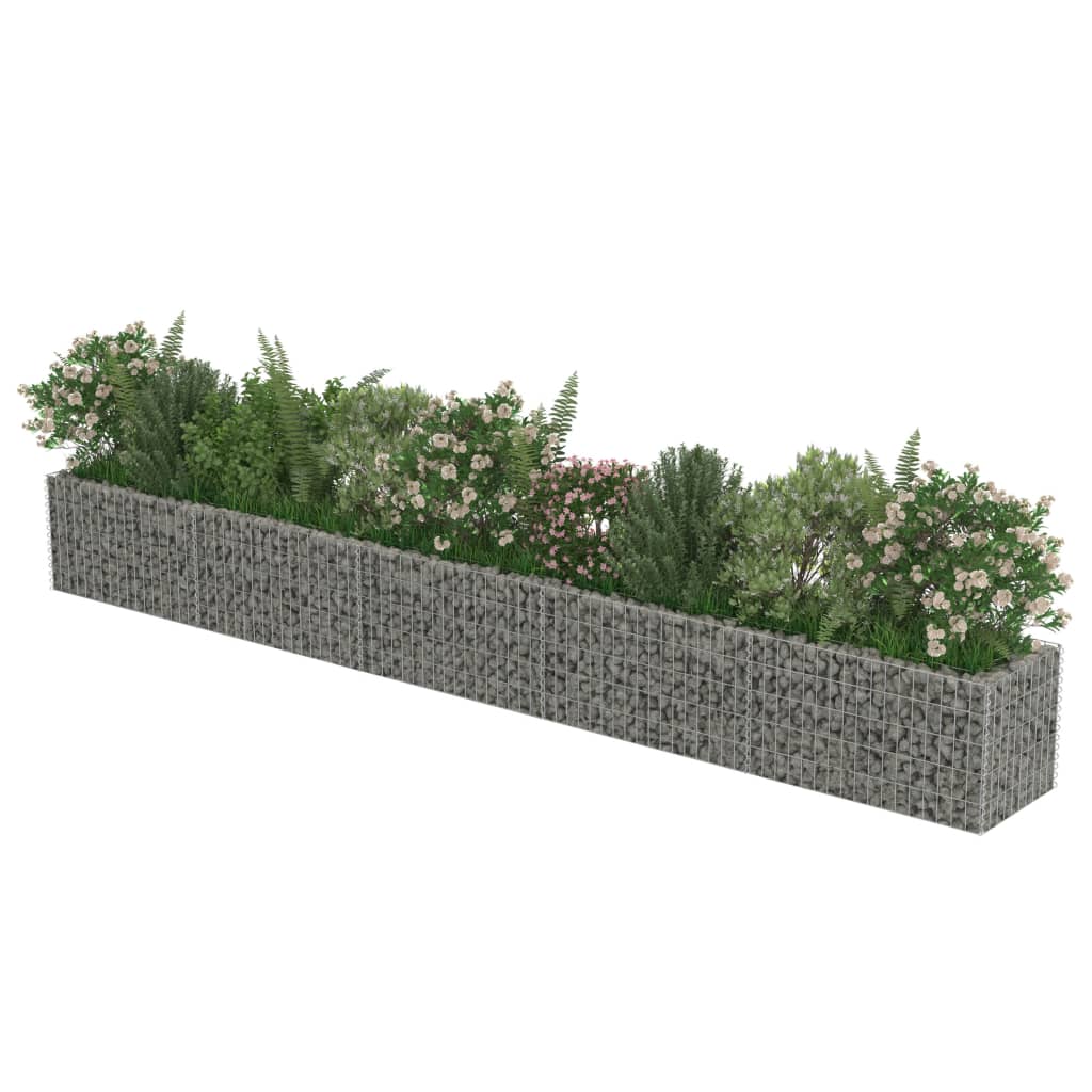 Gabion Plantenbak Verhoogd 450X50X50 Cm Gegalvaniseerd Staal