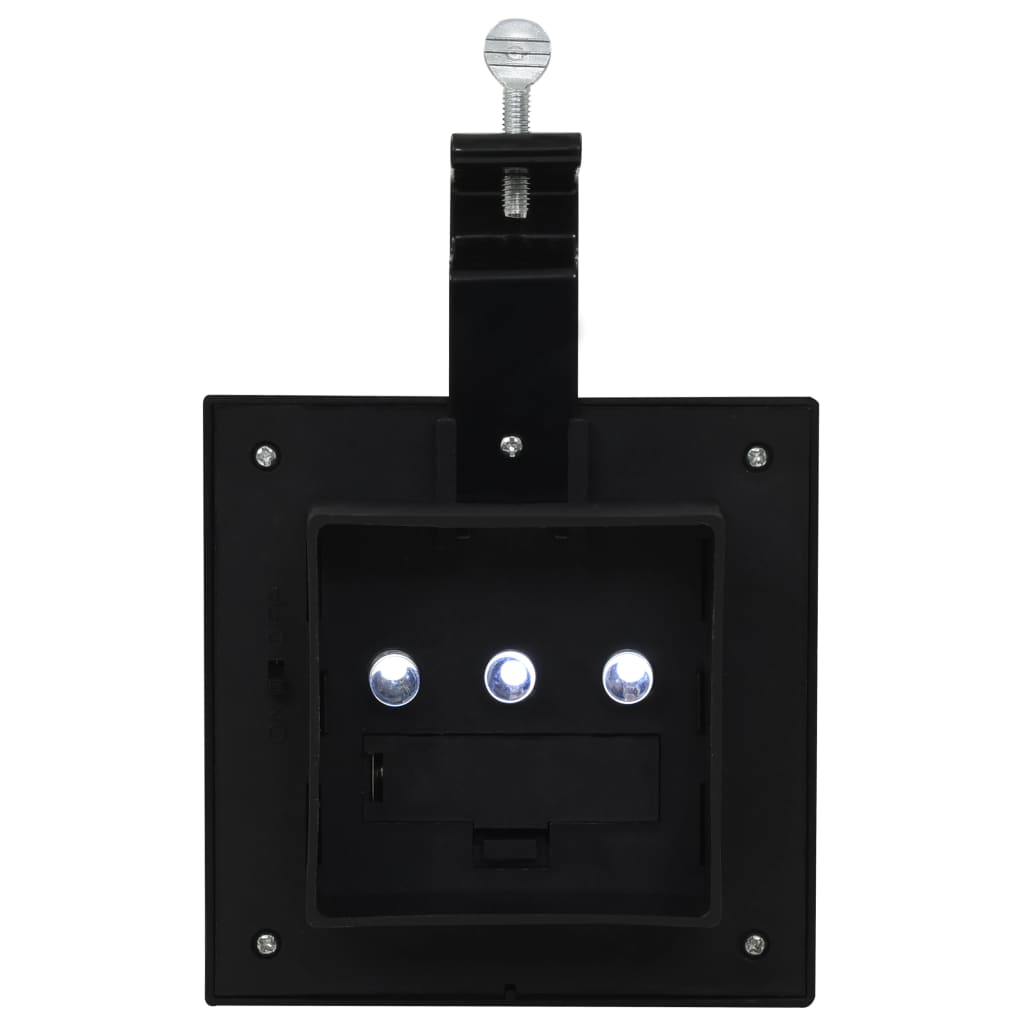LED Solarlampen Quadrat 12 cm Schwarz 6 Stk