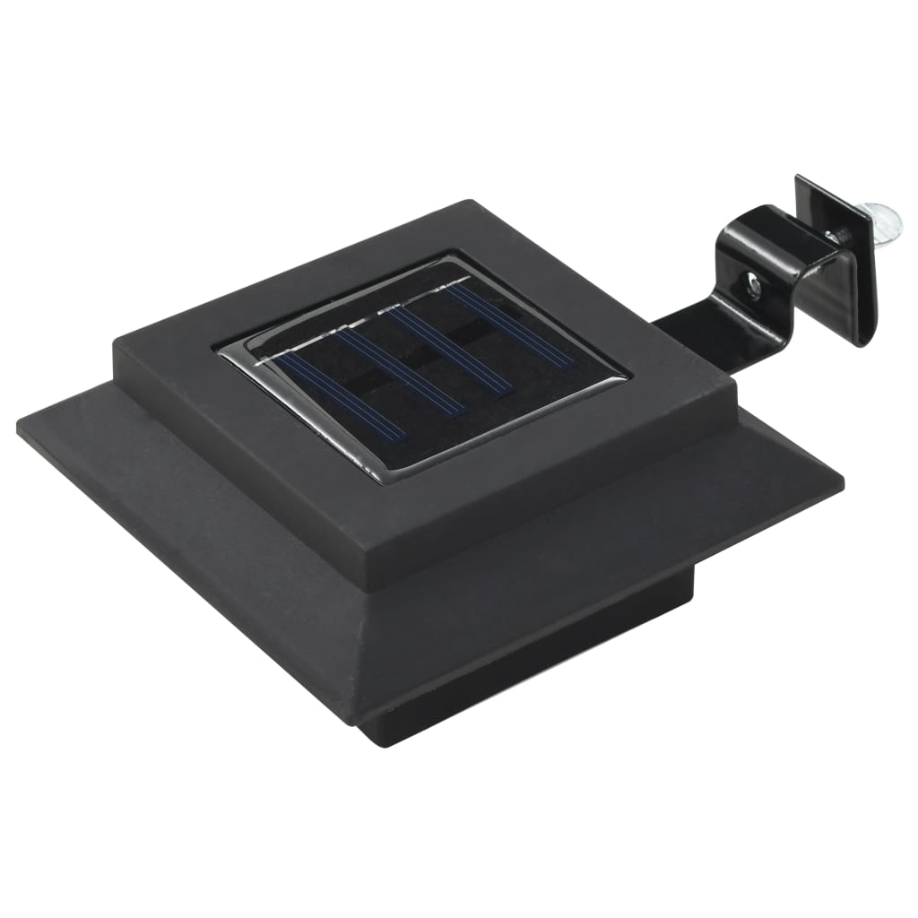 LED Solarlampen Quadrat 12 cm Schwarz 6 Stk
