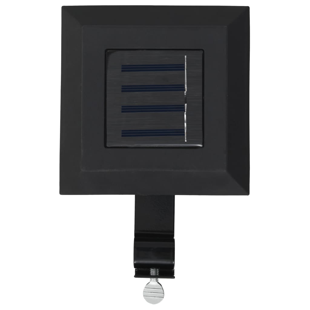 LED Solarlampen Quadrat 12 cm Schwarz 6 Stk