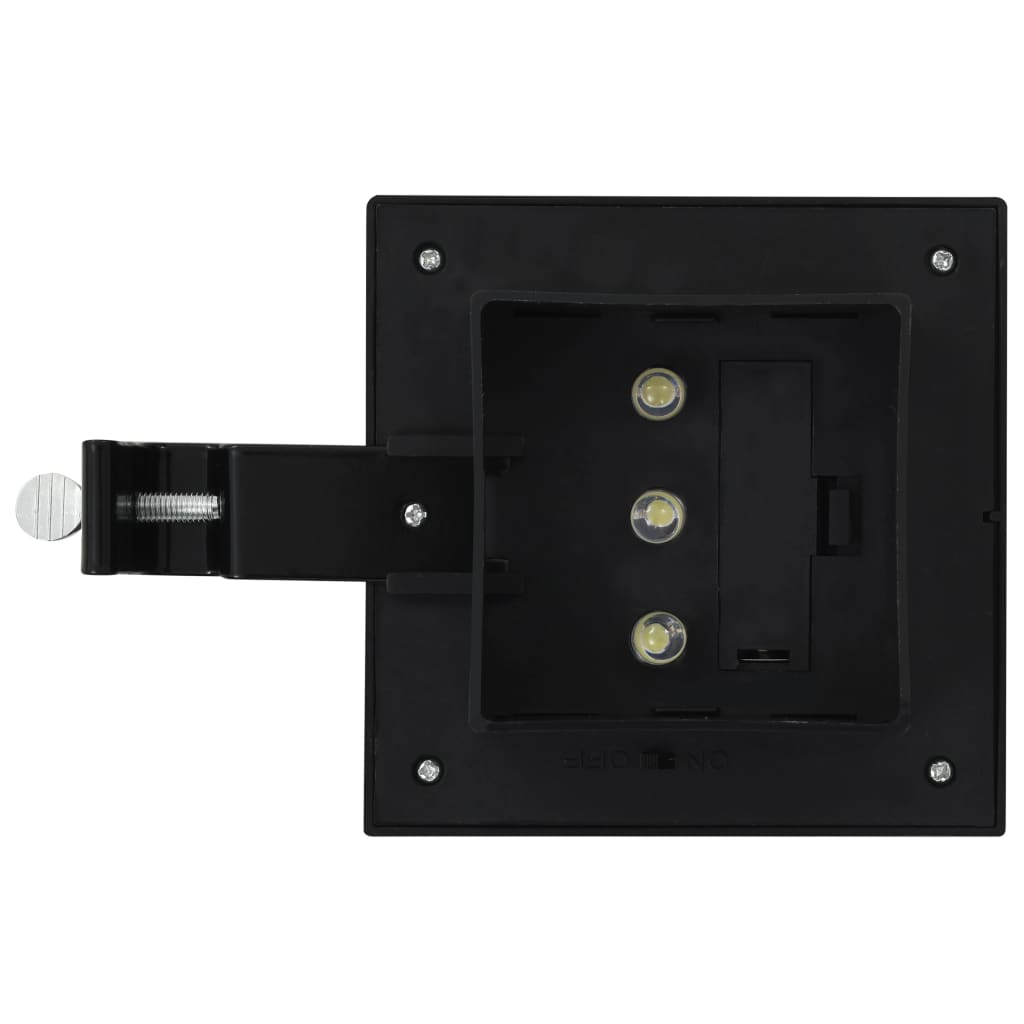 LED Solarlampen Quadrat 12 cm Schwarz 6 Stk